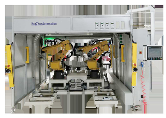 3000mm الروبوتية الذراع آلة لحام 50mm / S PLC جسم السيارة المعدنية