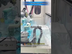 خط تغليف زينة السيارات مع التغريق الآلي، والتنشيط بالفرن، والتصفيح بالضغط الساخن